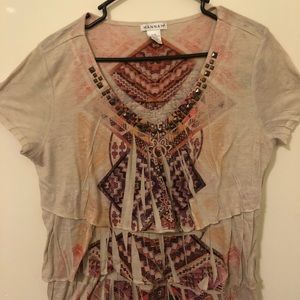 Hannah short sleeve blouse size large